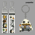 Onigiri Cart Keychain W/ Lanyard - keychains